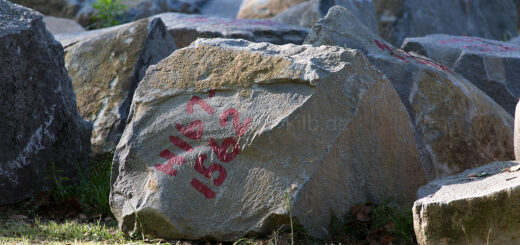 Steine der Burgmauer.
