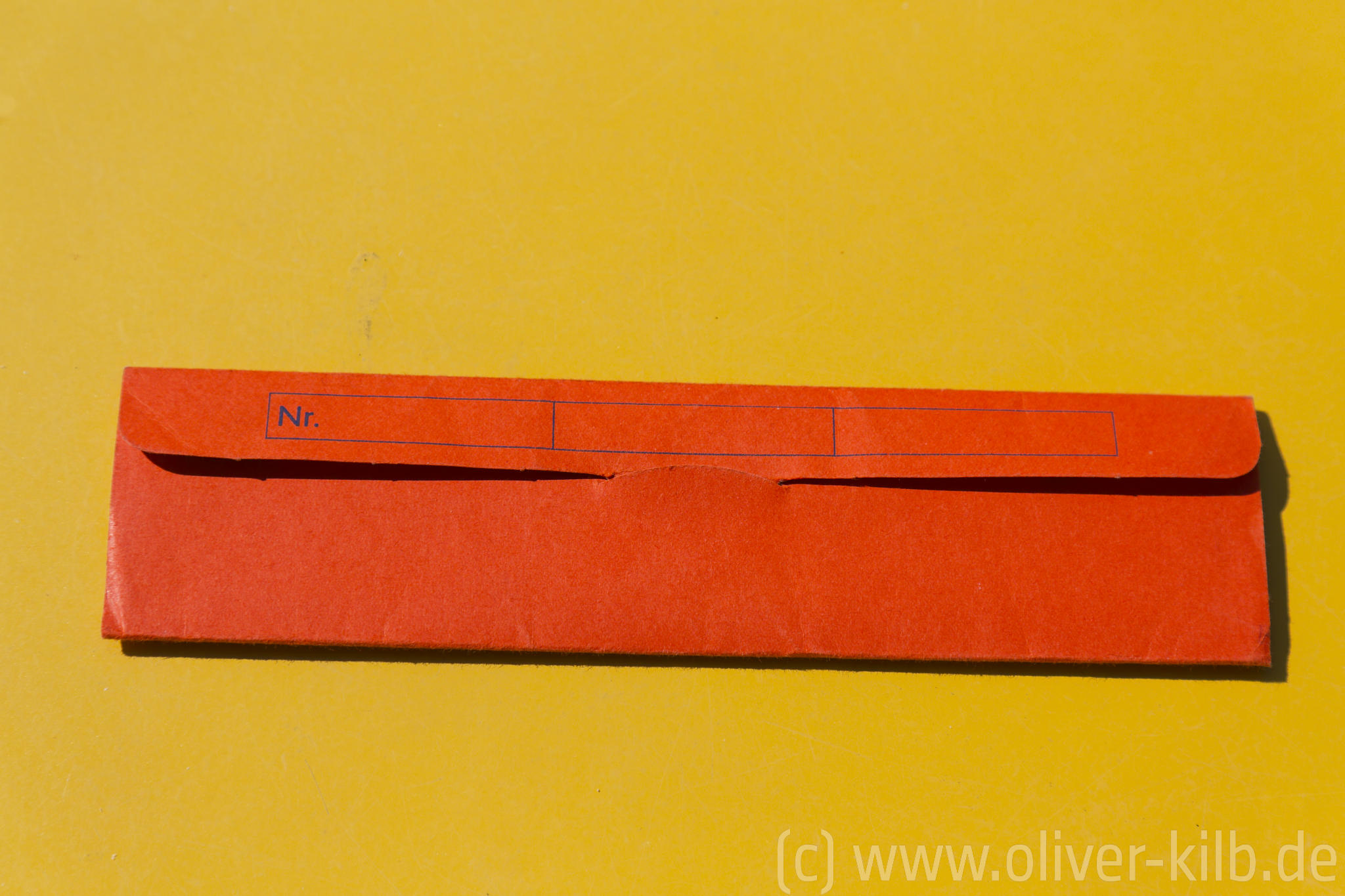 Agfacolor Umkehrfilm (Rückseite).