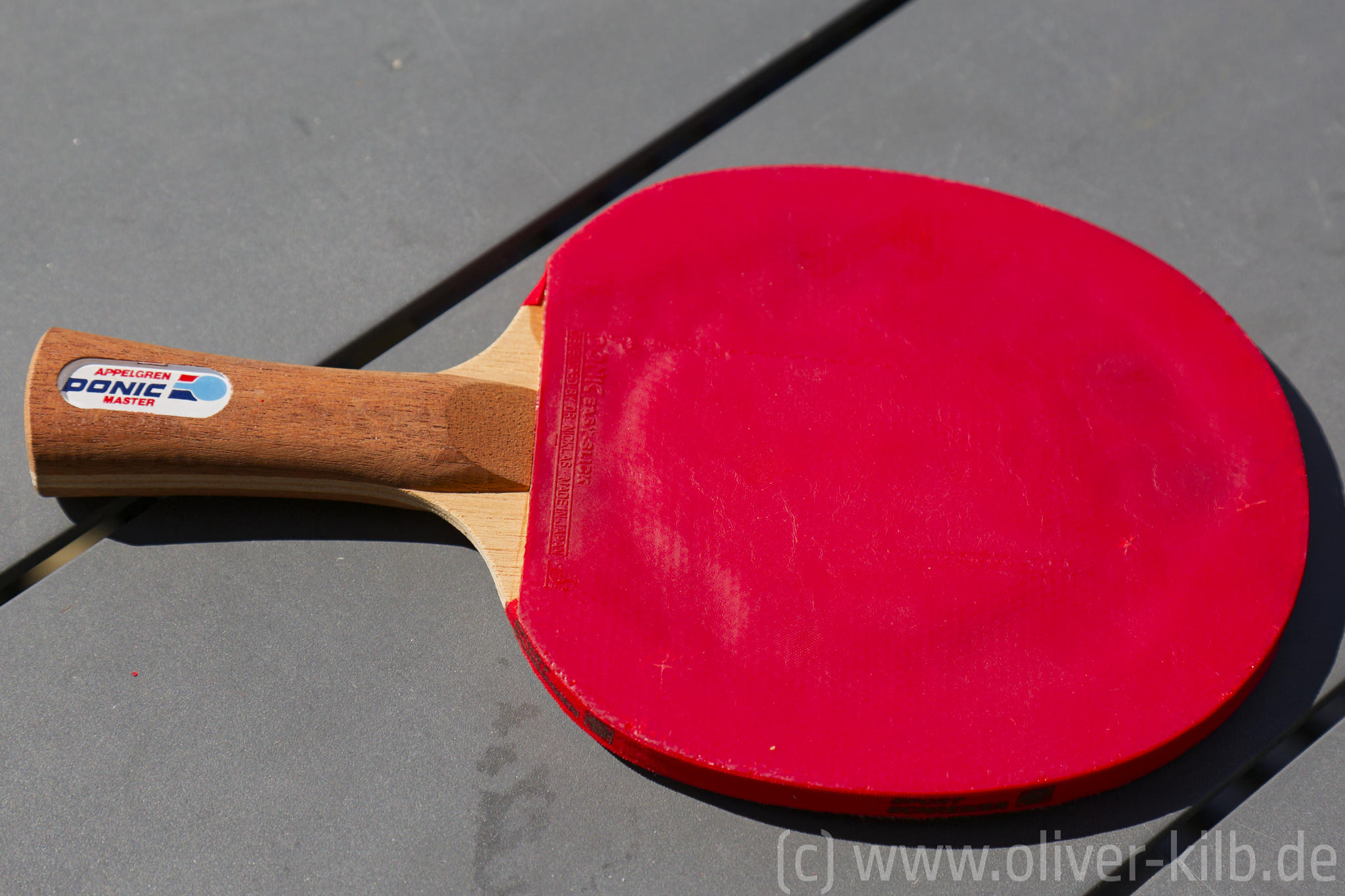 Mein erster Tischtennis-Schläger. Holz: Donic Appelgren Master.