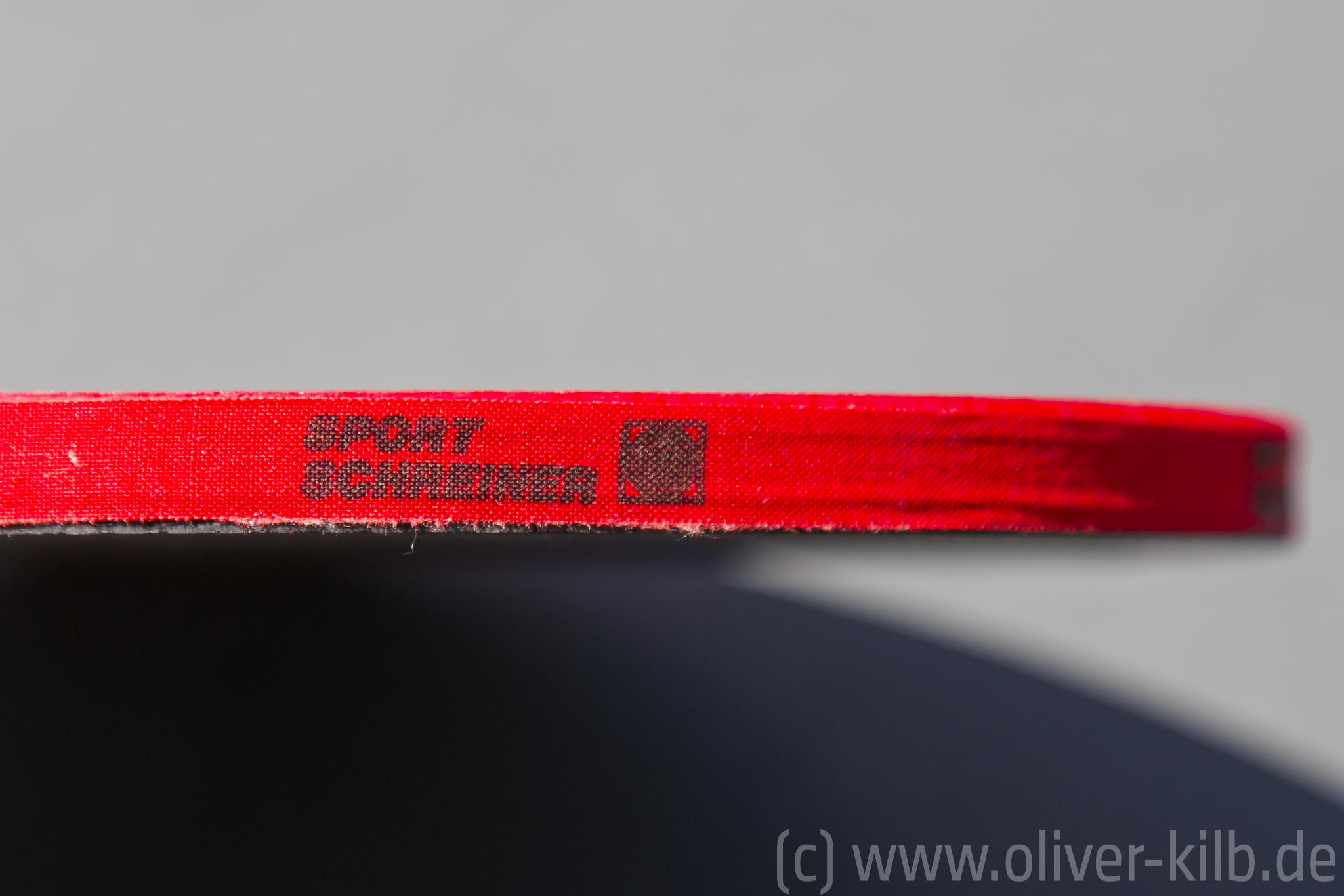 Mein erster Tischtennis-Schläger. Kantenschutz: Sport Schreiner.