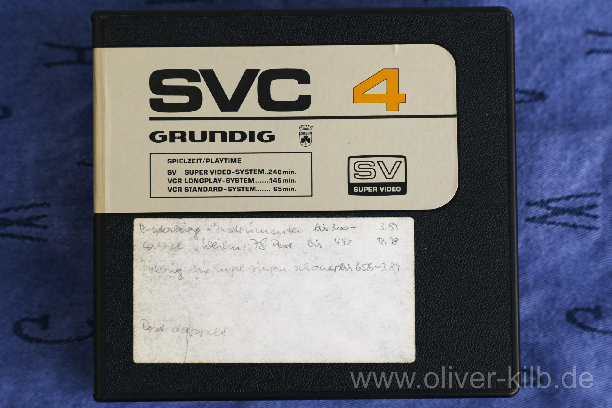 Grundig SVC 4 Kassette für Super Video.
