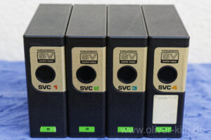 Grundig SVC 1 bis 4 Kassetten für Super Video.