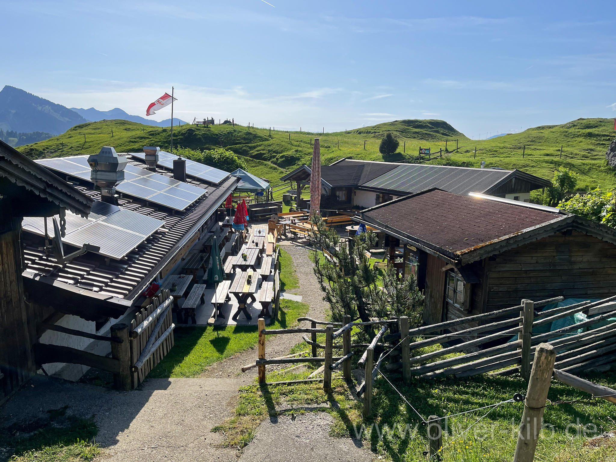 Die Kranzhorn-Alm auf 1.220m Höhe.