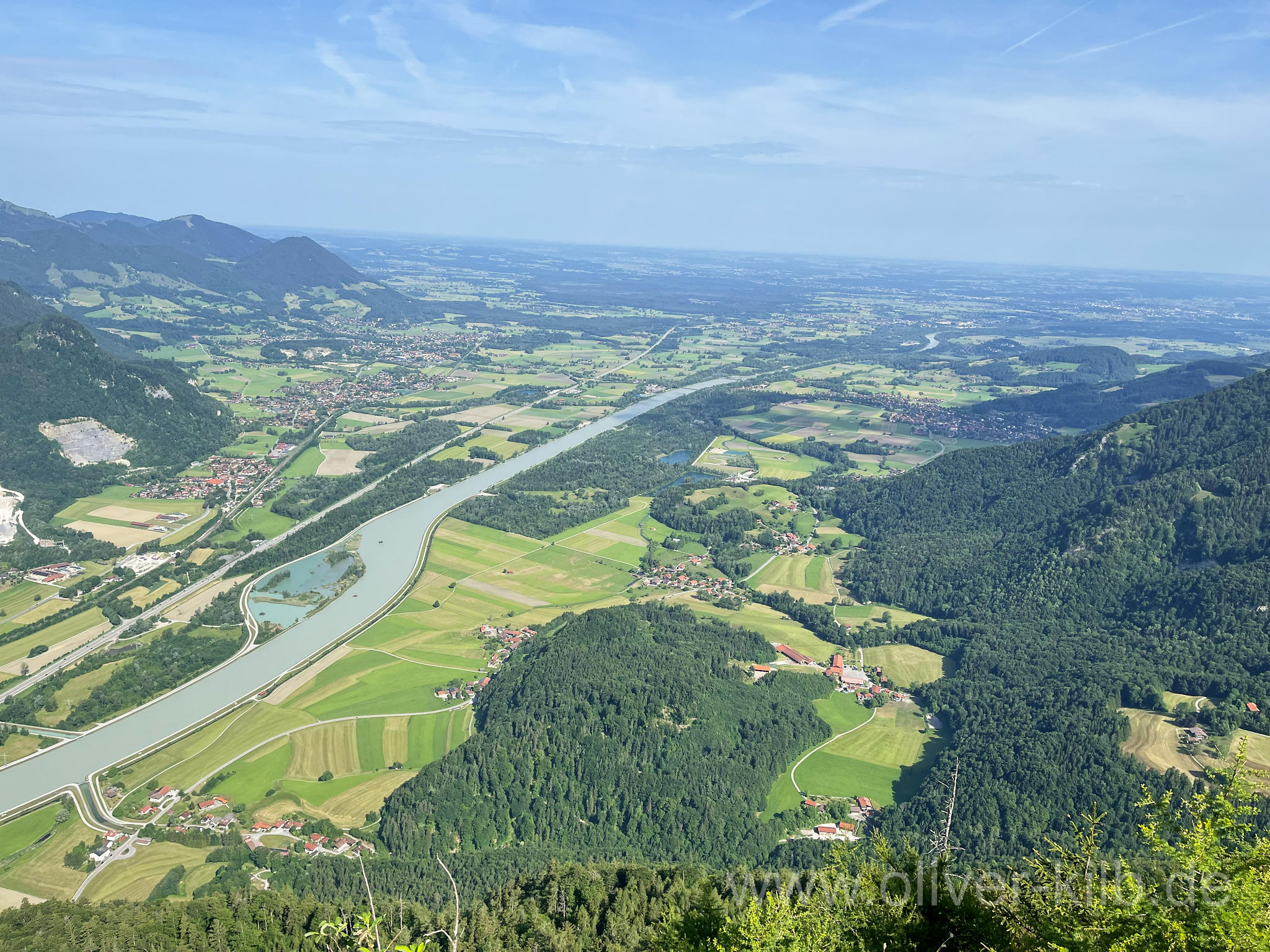 Vom Kranzhorn Richtung Chiemgau.