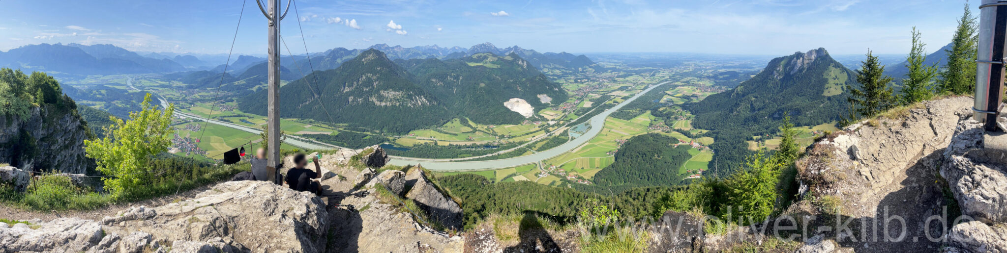 Ein Panoramablick vom Kranzhorn von Nord nach Süd.