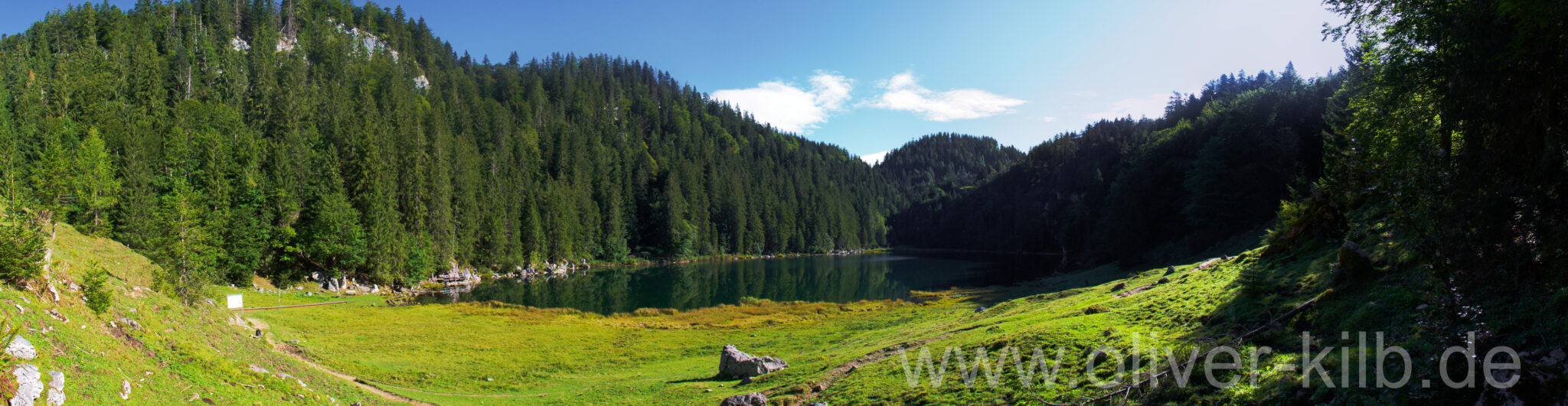 Ein Panoramablick über den Taubensee.