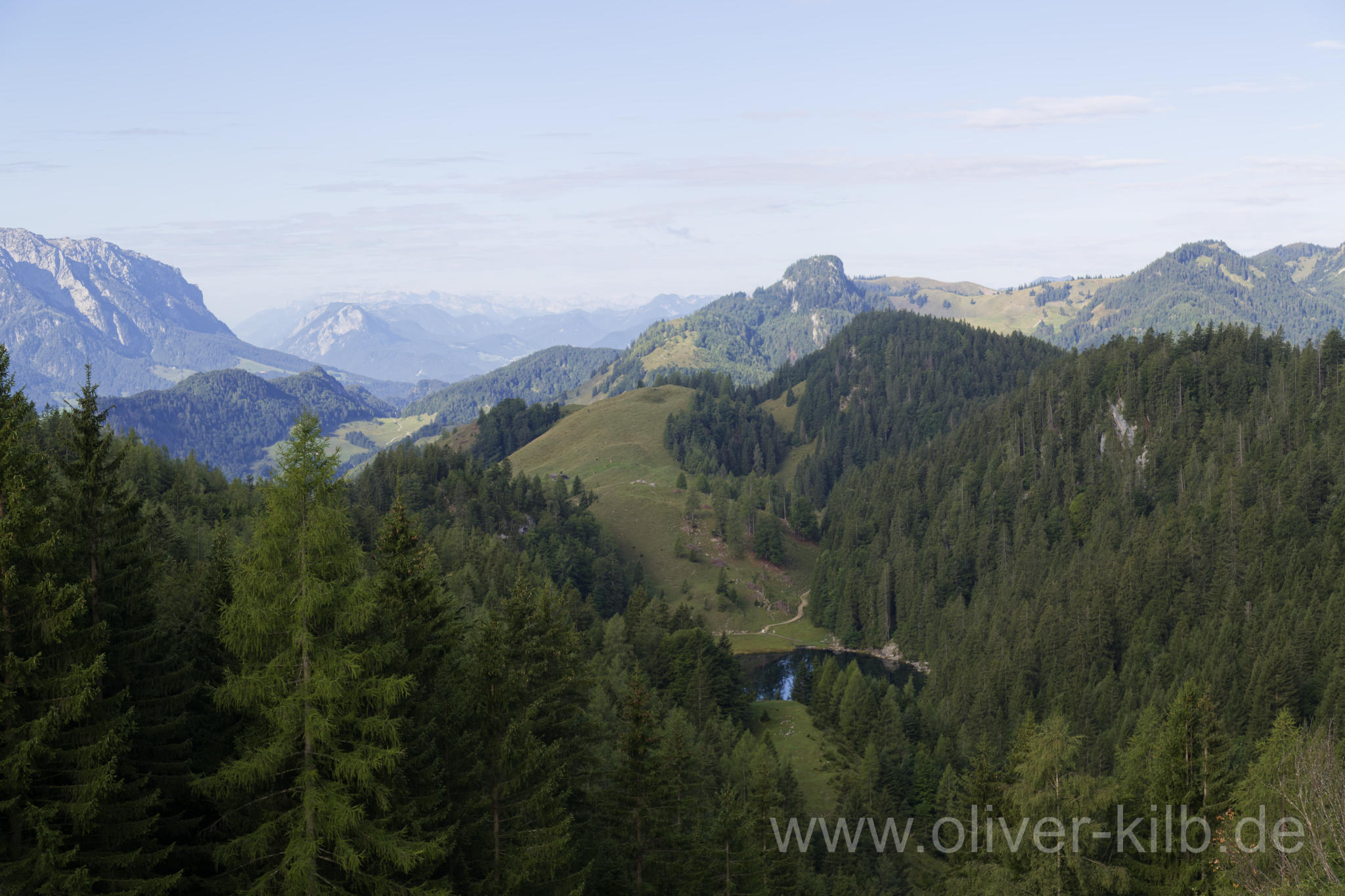 Klein zu sehen: Der Taubensee.